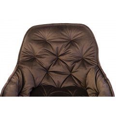 Стілець обідній Аріс М-65 з підлокітниками, для кухні, їдальні, кафе велюр Коричневий/чорний, 860х580х590 мм Житомир