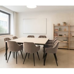 Стул обеденный Арис М-65 с подлокотниками, для кухни, столовой, кафе велюр Капучино/черный, 860х580х590 мм Лосиновка