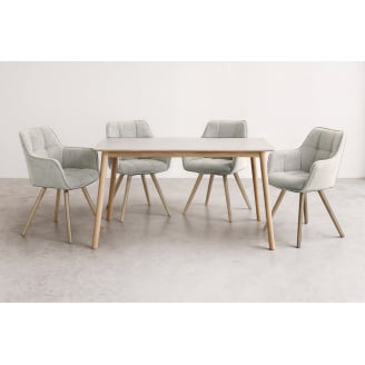 Комплект обеденных стульев Милано М-75 (2 шт.), кожзам Айвори/черный, для кухни, столовой, кафе, 890×510×605 мм