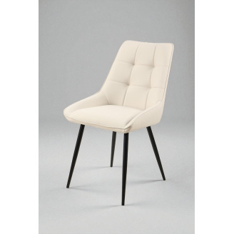 Стул обеденный Милано М-75 для кухни, столовой, кафе кожзам Айвори/черный 890х510х605 мм
