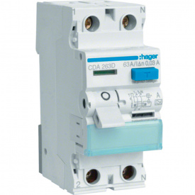 Устройство защитного отключения Hager CDA263D 63A 30мА 6кА тип A 2P