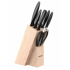 Набір ножів Samura Mojo 8 предметів Чорний (SMJ-0280B)