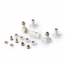 Набір вентилів трьохосьовий термостатичний Terma Vision All in One правий білий матовий (TGETVISIPKS96)