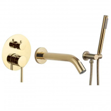 Змішувач для ванни і душу VBI Milano Gold прихованого монтажу золото глянець (VBI-050107GL)