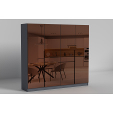 Шкаф распашной 2000 4-дв. Noir/Нуар, Готові кольорові рішення Вибір ДСП