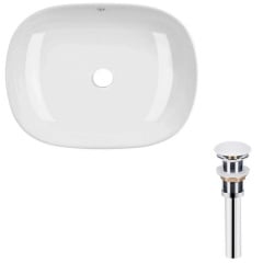 Раковина накладна Qtap Aquarius 465x375x120 біла з донним клапаном PU02 (QT21112185WN47295) Олександрія