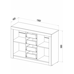 Комод Anita/Аніта, Готові кольорові рішення Дуб Крафт білий Кременчук