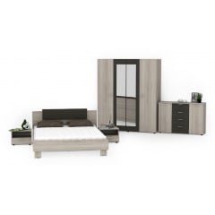 Спальня Fiona (Фиона) Комплект 1, Готові кольорові рішення Антрацит Веселе