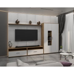 Вітальня Franco/Франко Комплект 1, Готові кольорові рішення Дуб Експресив Бронзовий Хмельник