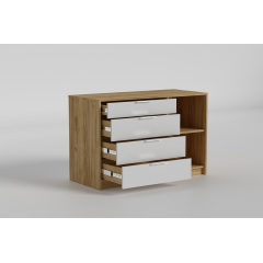 Комод Aura/Аура №3, Готові кольорові рішення Дуб Крафт білий Березно