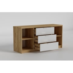 Комод Aura/Аура №2 з кришкою 32 мм, Готові кольорові рішення Дуб Крафт білий Хмільник