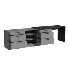 Тумба під ТБ Rosso/Россо з шухлядами 3000х600х804, Готові кольорові рішення Сатин Переяслав-Хмельницький