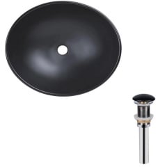 Раковина накладна Qtap Dove 415х340х140 чорна матова з донним клапаном PU03 (QT063078MBMBN47307) Сміла