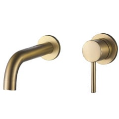 Змішувач для раковини VBI Milano Brushed Gold прихованого монтажу золото мат (VBI-050102BG) Ковель