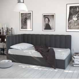 Ліжко-софа Бакарді Sentenzo 80х200 см односпальне м'яке кутове спинка-підголів'я