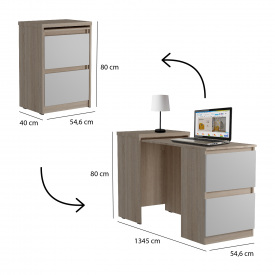 Стіл-трансформер Smart/Смарт 3, Готові кольорові рішення Дуб Бароко Бурштиновий