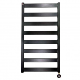 Електрична рушникосушка Terma Vivo 910х500, чорна з теном DRYblack, права