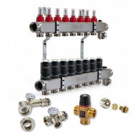 Комплект обладнання для водяної теплої підлоги на 8 контурів Tervix з клапаном TMV (522108)