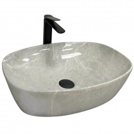 Раковина накладна VBI OLBIA GREY STONE GLOSSY VBI-014302