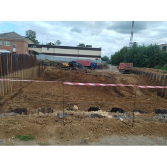 Занурення Шпунта Ларсена Віброзанурювачем