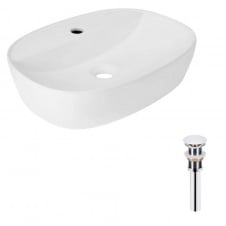 Раковина накладна Qtap Scorpio 500x380x120 біла з донним клапаном PU02 (QT14112202WN47313)