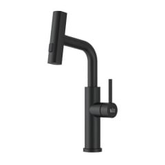 Змішувач для кухн водоспад з висувною лійкою Nett LB-35 чорний (033020) Акимовка