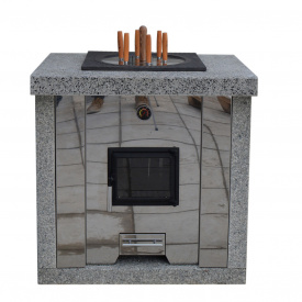 Казан тандыр «Гарден Шеф» с фасадами Мрамор кремовый