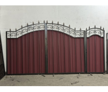 Ковані ворота з профнастилом Код: А-0107
