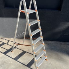 Драбина алюмінієва одностороння для дачі на 7 сходинок Техпром Черкаси