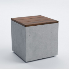 Скамейка садовая бетонная «Лиссабон S» Футеровка крошкой