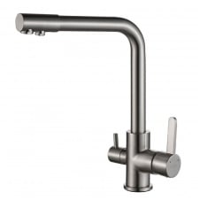 Змішувач для кухні під осмос Globus Lux Lazer GLLR-0444-8-STSTEEL сталь