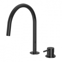 Змішувач для умивальника Paffoni Light без донного клапана чорний матовий (LIG051NO) Київ