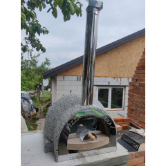 Помпейская печь для пицы с тумбой из металла Гранит серый Дніпрорудне