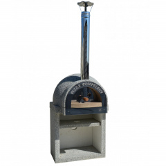 Помпейская печь для пицы с бетонным столом «Гарден Шеф» Вишневое
