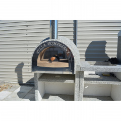 Помпейская печь для пицы с бетонным столом «Гарден Шеф» Вишневое
