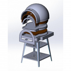 Помпейская печь для пицы с тумбой из металла Краматорск