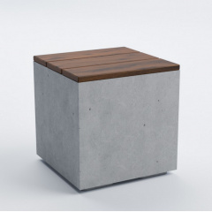 Скамейка садовая бетонная «Лиссабон S» Футеровка крошкой Київ