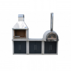 Помпейская печь лофт с фасадами Ковель