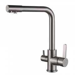 Змішувач для кухні під осмос Globus Lux Lazer GLLR-0444-8-STSTEEL сталь Тернополь