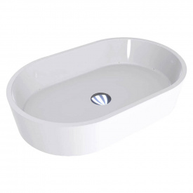 Умивальник Miraggio Sorrento 550C, miramarble, білий глянцевий