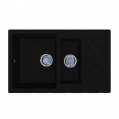 Кухонна мийка Miraggio LaPas 786х489, чорний блиск Киев