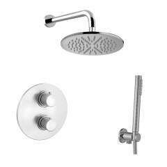 Душова система Paffoni Light 225 мм, з термостатом, сталь (KITLIQ018ST) Білгород-Дністровський