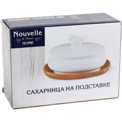 Цукорниця порцелянова 250 мл на бамбуковій підставці "Пташка" Bona Di 375-381 Миколаїв