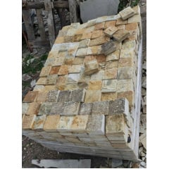 Брусчатка з пісковику пилено-колота 10*10*3 Бородянка