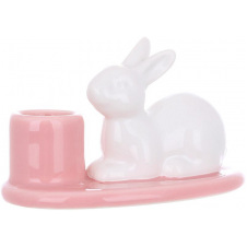 Интерьерный подсвечник Bona White Rabbit 10x6.5x6.5 см Pink (DP261656)