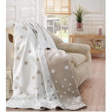 Плед-покривало Art of Sultana М1669 Євро 200х240 см Бежево-білий (DP70740)