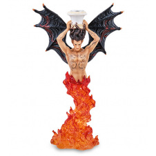 Интерьерный подсвечник Veronese Демон огня 30 см Оранжевый (AL229316)