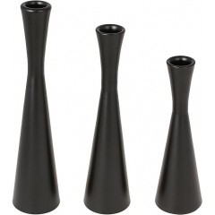 Набор подсвечников BonaDi Nottingham 3 шт Черный (DP233191) Умань