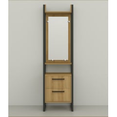 Прихожая в коридор Tobi Sho Остин ПЛ/1 в стиле Лофт с зеркалом, 1780x350x1900 мм Дуб аппалачи Луцк