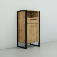 Прихожая в коридор Tobi Sho Бракстон ПЛ/6 в стиле Лофт с зеркалом, 1120x350x1900 мм Дуб аппалачи Полтава